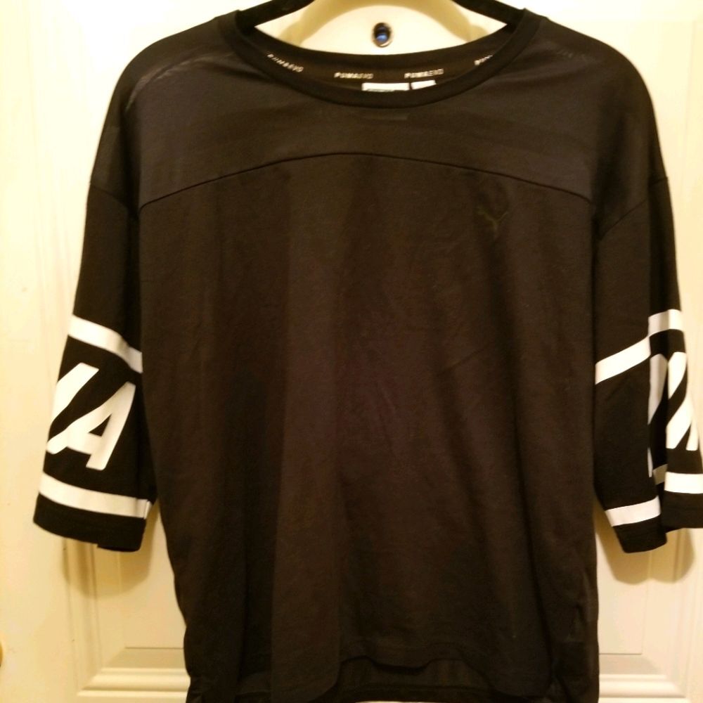 Puma Casual Y2k Top Women Size XS Black Athletic Active